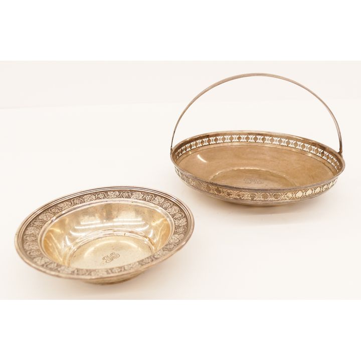 2pc Tiffany & Co. Sterling Basket and Bowl