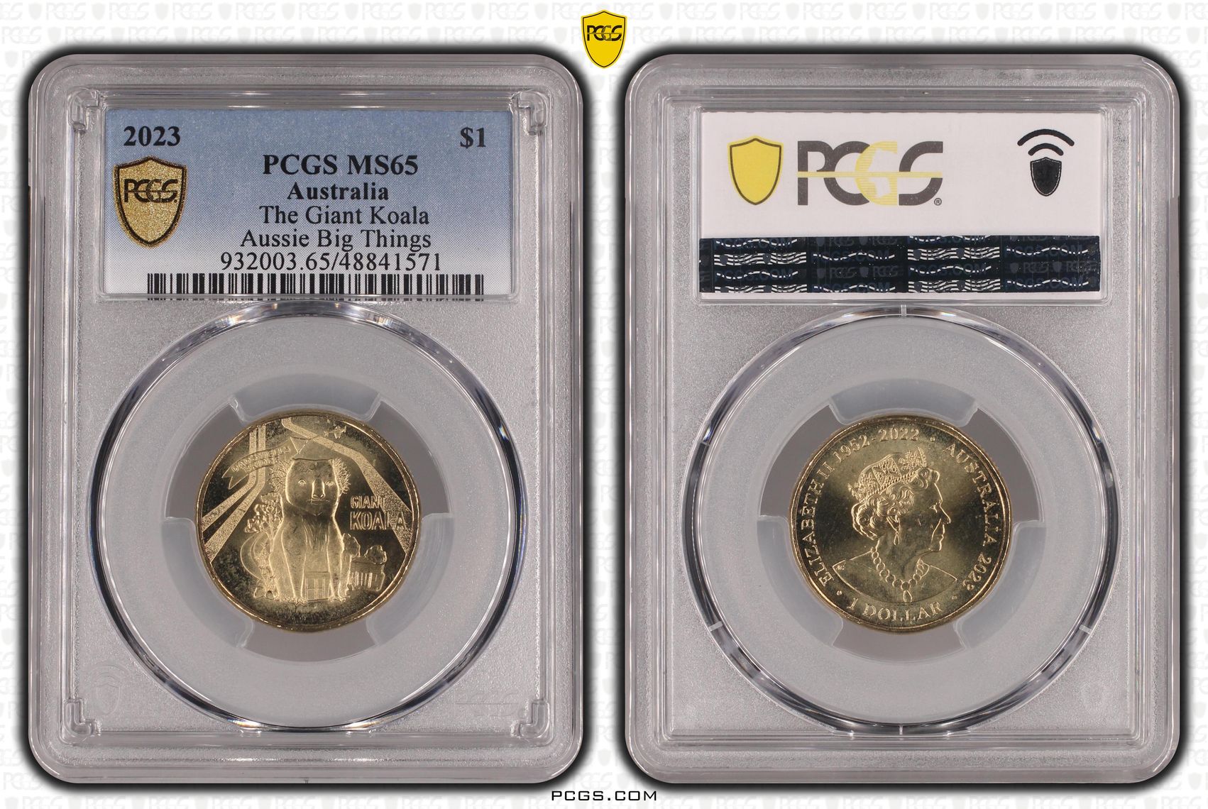 The Giant Koala Aussie Big Things, One Dollar, 2023, PCGS MS65