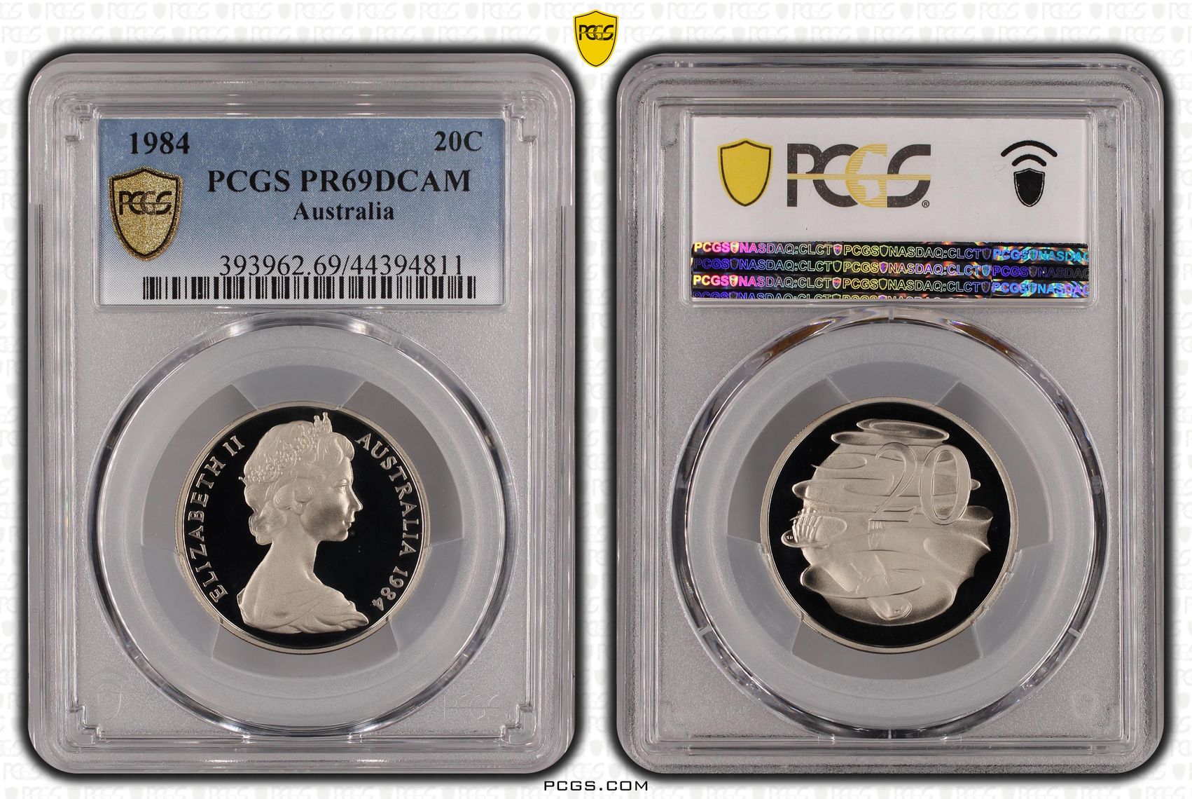 Twenty Cent, 1984, PCGS PR69DCAM