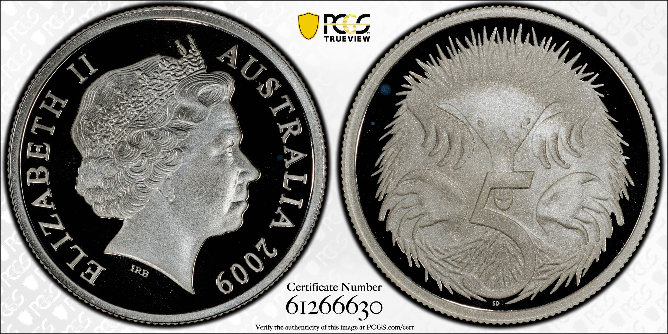 Silver, Five Cent, 2009, PCGS PR69DCAM