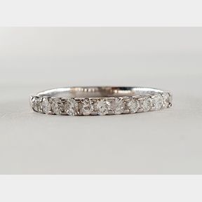 9CTWHITE GOLD HALF ETERNITY BAND WITH 0.400CT DIAMONDS - 51929/3582