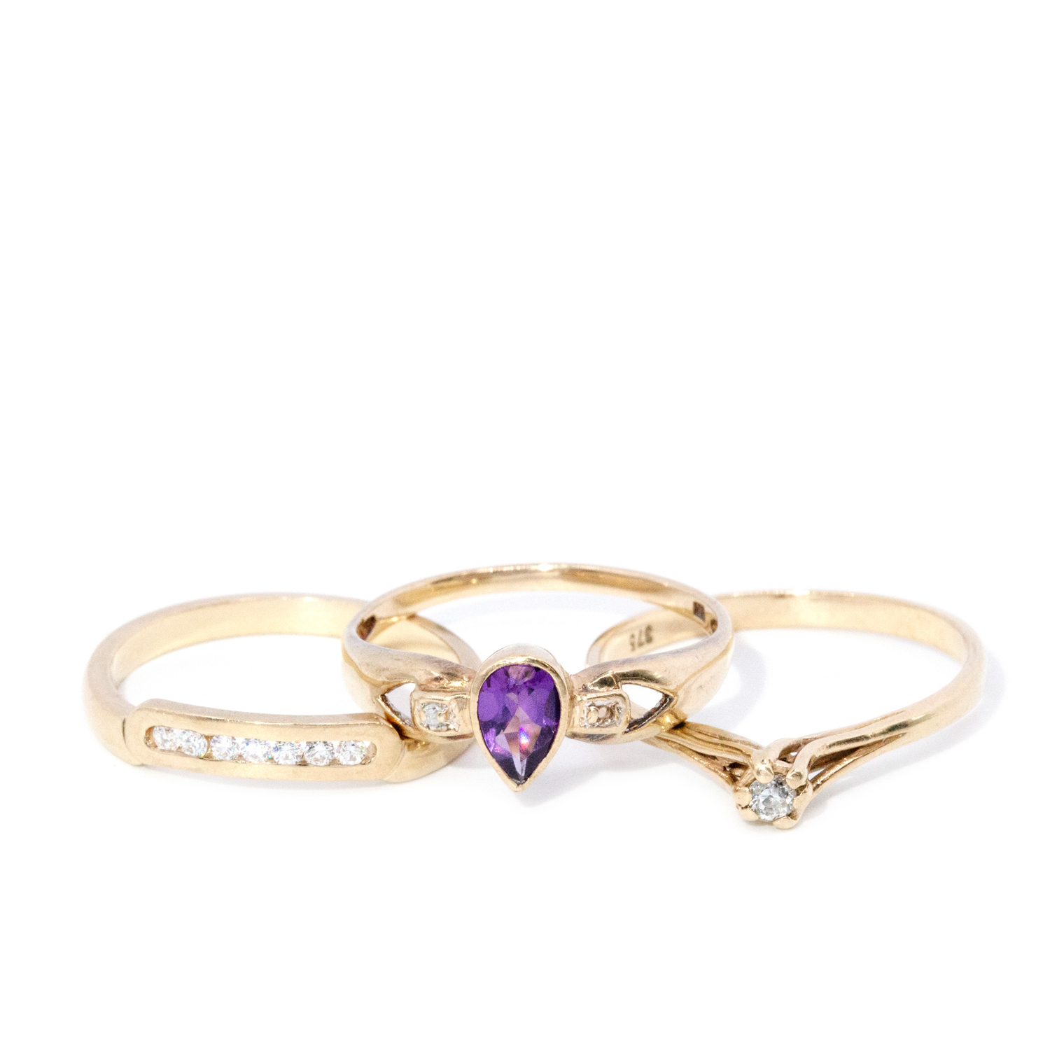 Three 9 Carat Gold Rings