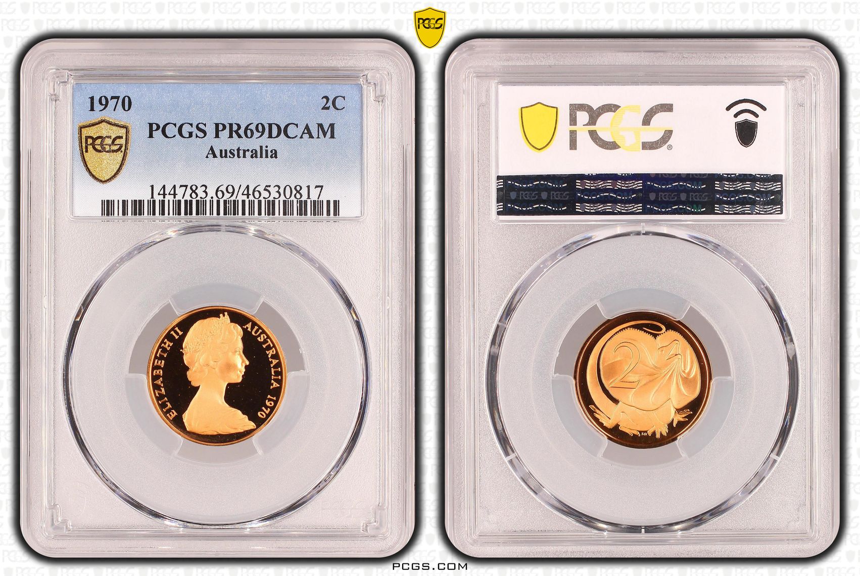 Elizabeth II, Two Cent, 1970, PCGS PR69DCAM