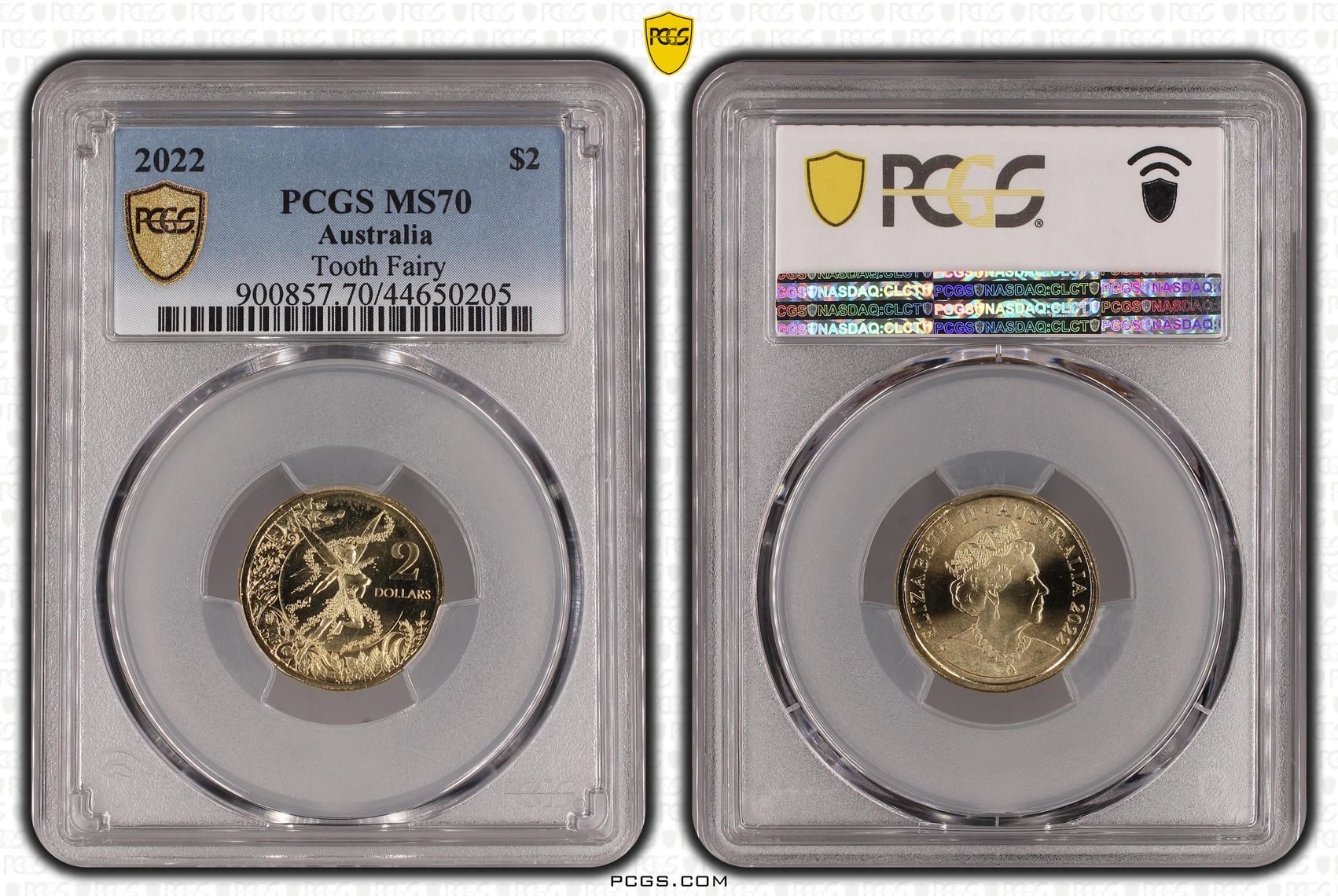 2022 Australia Two Dollar, $2 Tooth Fairy PCGS - MS70 POP 2/0 -205
