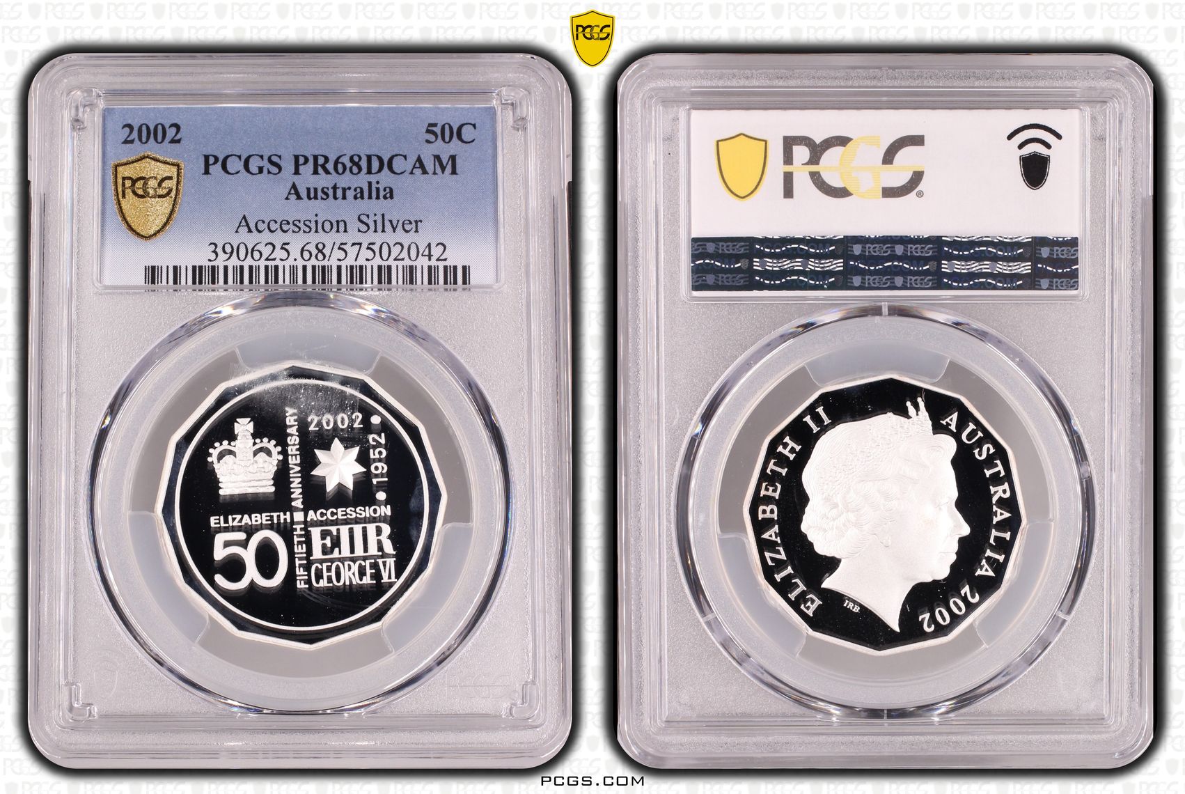 Accession Silver, Fifty Cent, 2002, PR68DCAM