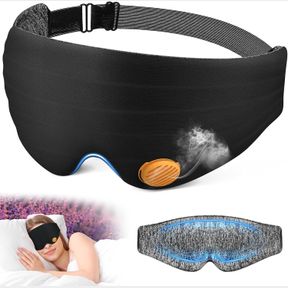 MUSICOZY SLEEP MASK, EYE MASK FOR SLEEPING WITH LAVENDER AROMATHERAPY, SUPER LIGHT 3D CONTOURED ERGONOMIC BLACKOUT EYE SHADE COVER