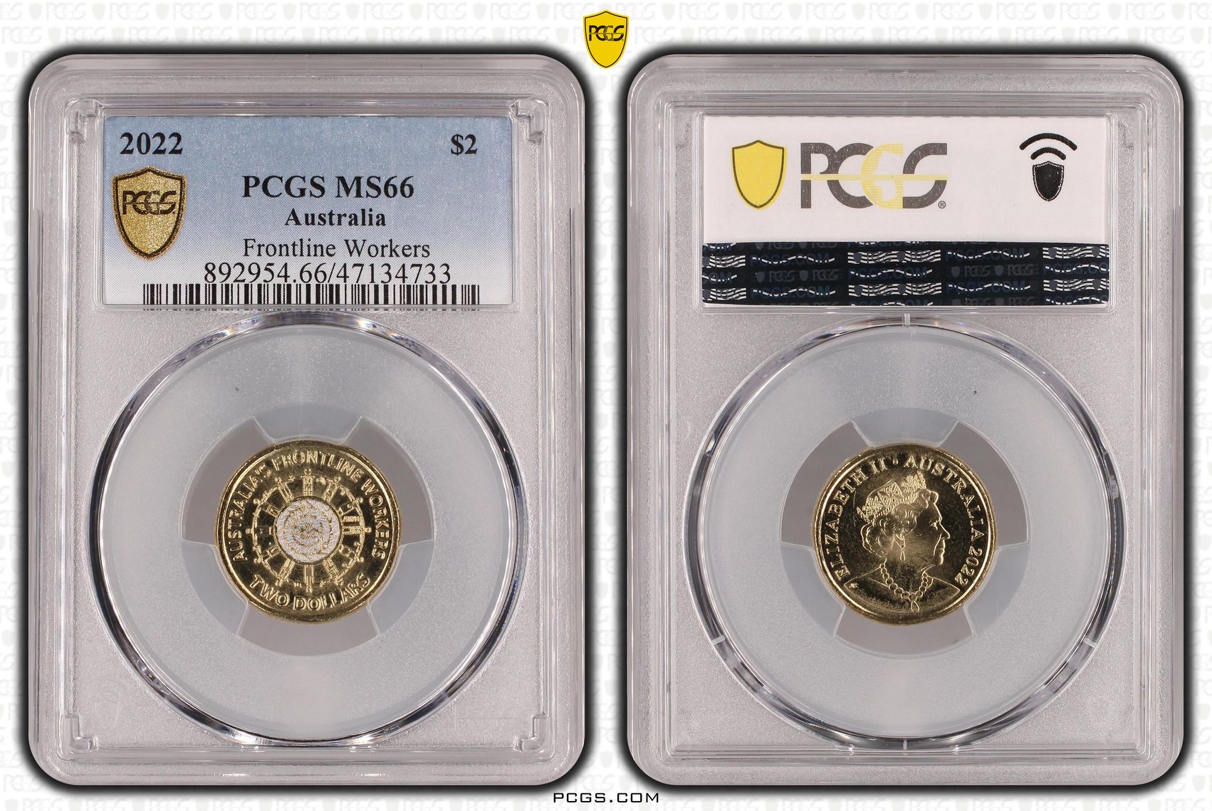 Frontline Workers Colorized, Two Dollar, 2022, PCGS MS66