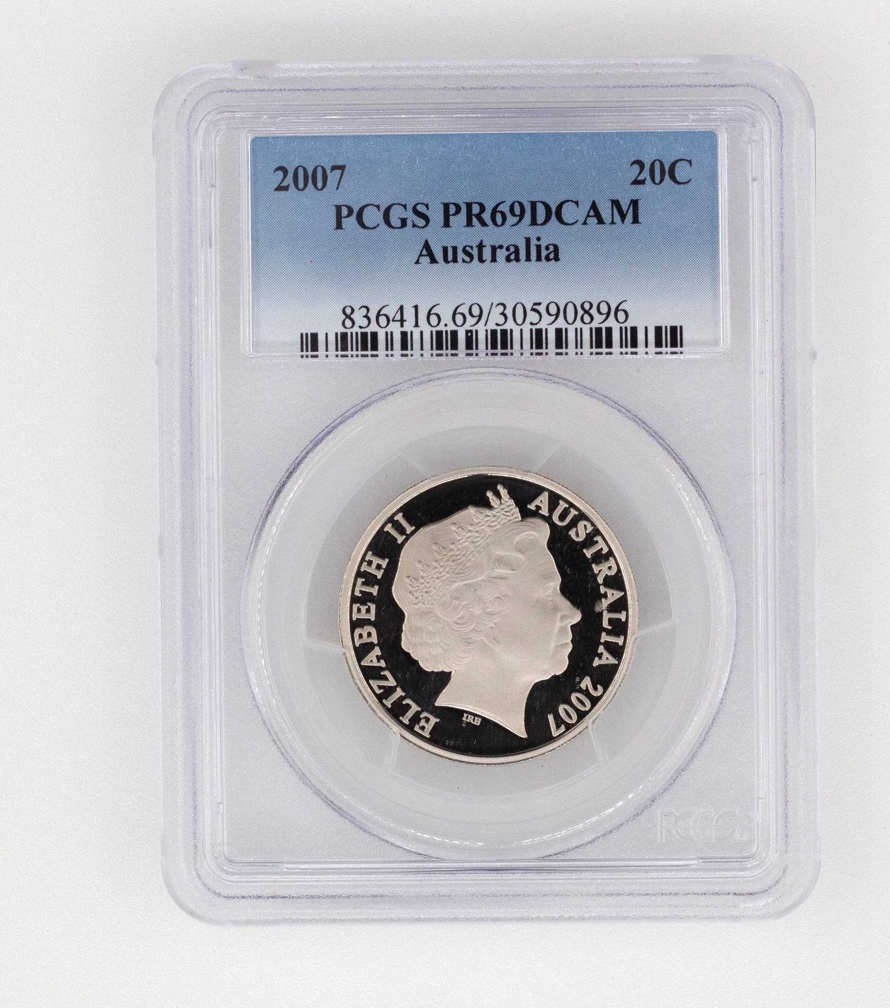 Elizabeth II, Twenty Cent, PR69DCAM , 2007