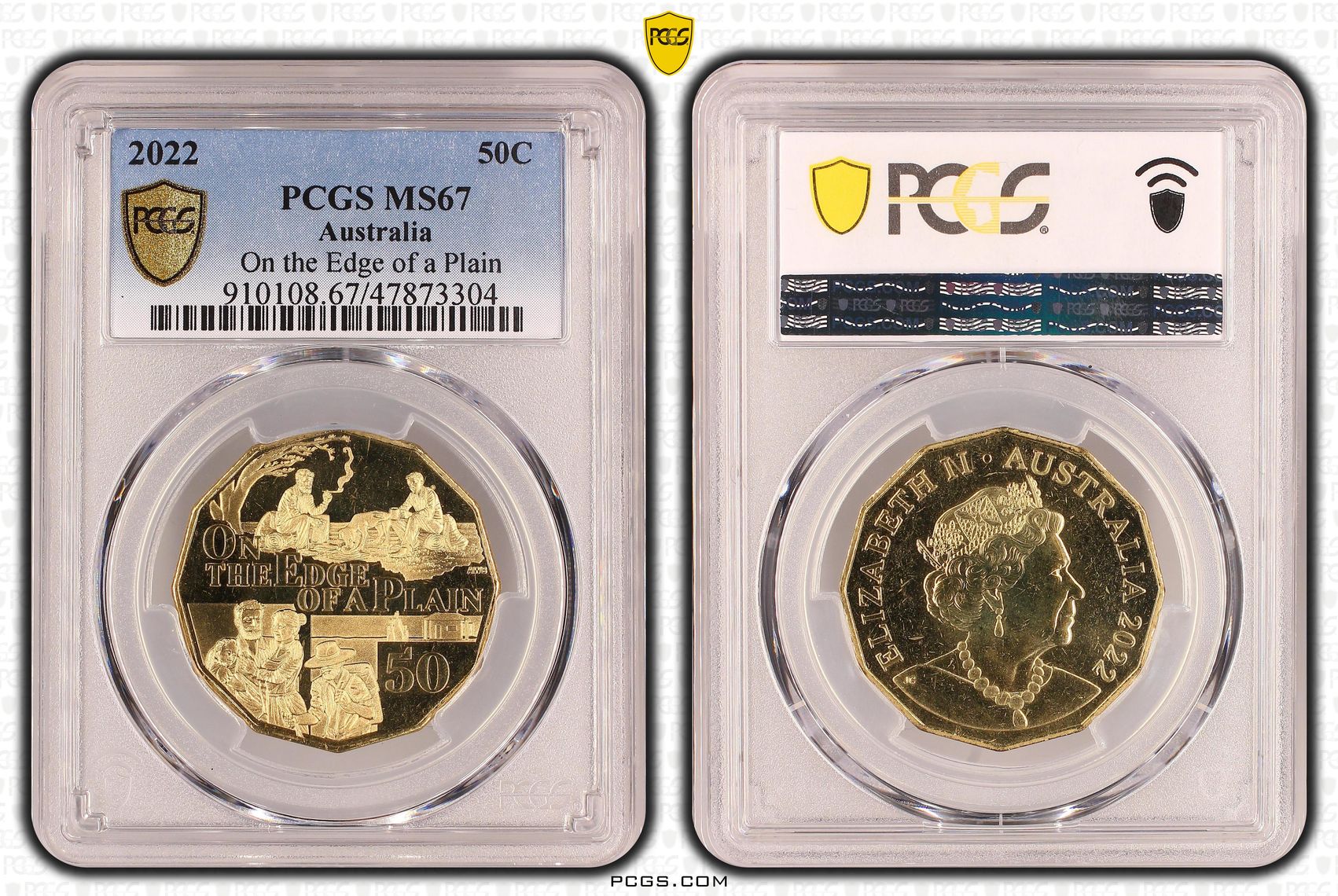 On the Edge of a Plain, Fifty Cent, 2022, PCGS MS 67