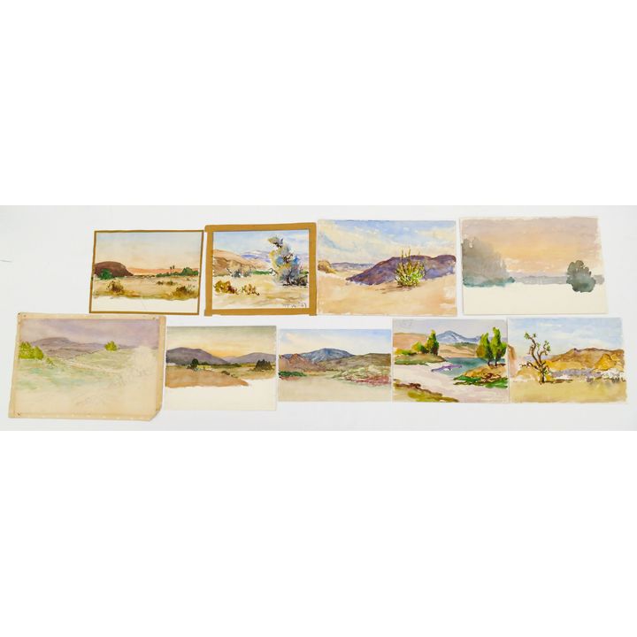 9pc Melville Wire Landscape Study Watercolors 15''x22'' Largest