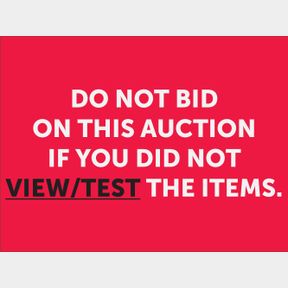 IMPORTANT NOTICE - DO NOT BID ON BANNERS!