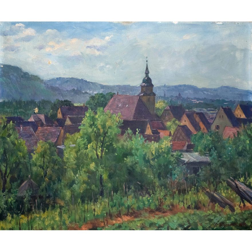 Carl Schmauk | Pejzaż miasteczka, 1942 r.