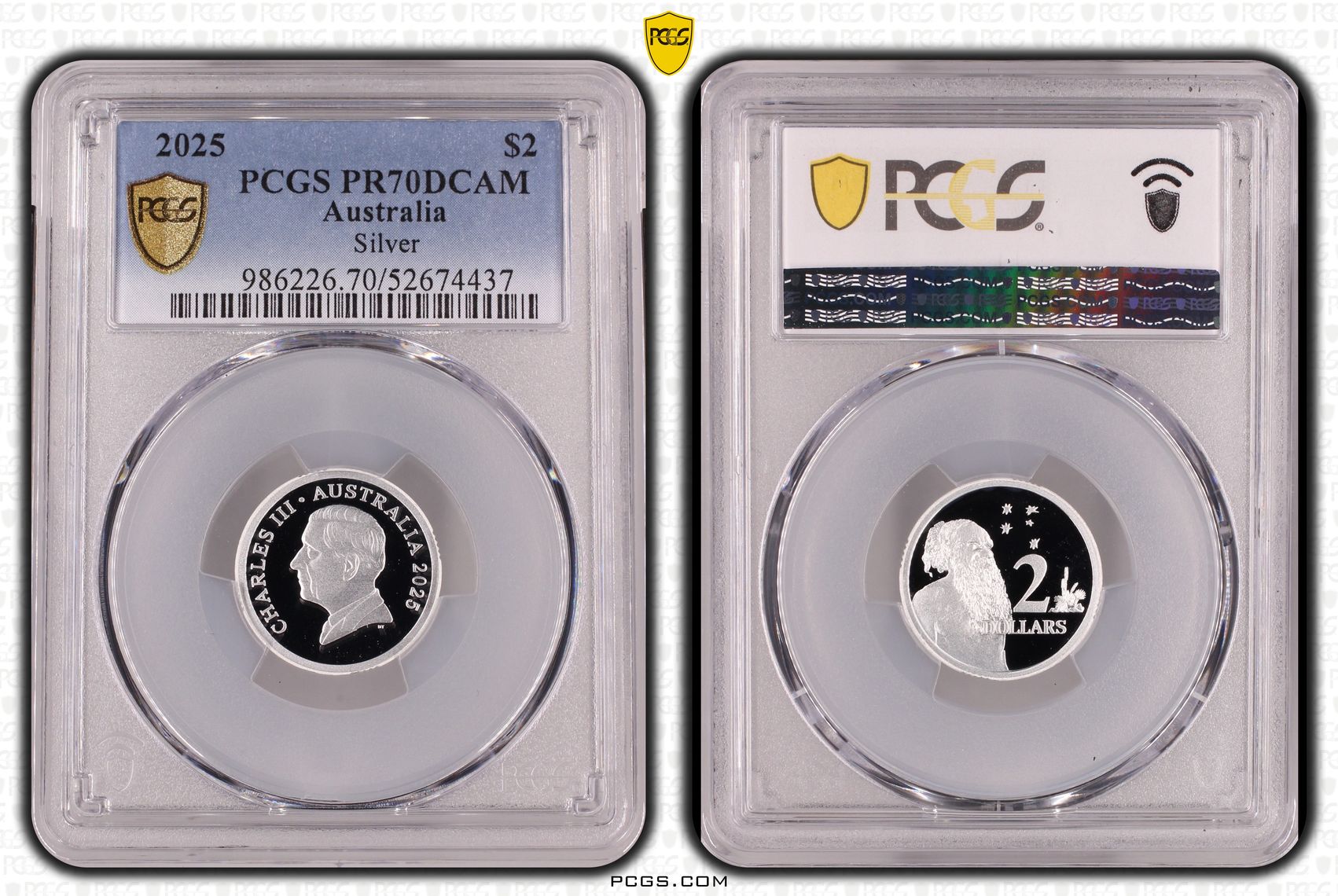 Silver, POP 14/0, Two Dollar, 2025, PCGS PR70DCAM