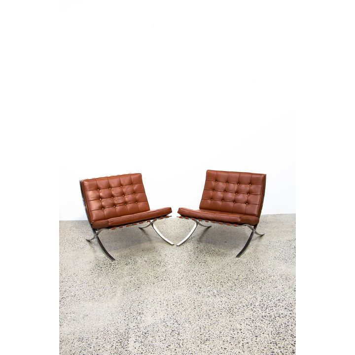 Mies van der Rohe - A pair of Barcelona Lounge Chairs