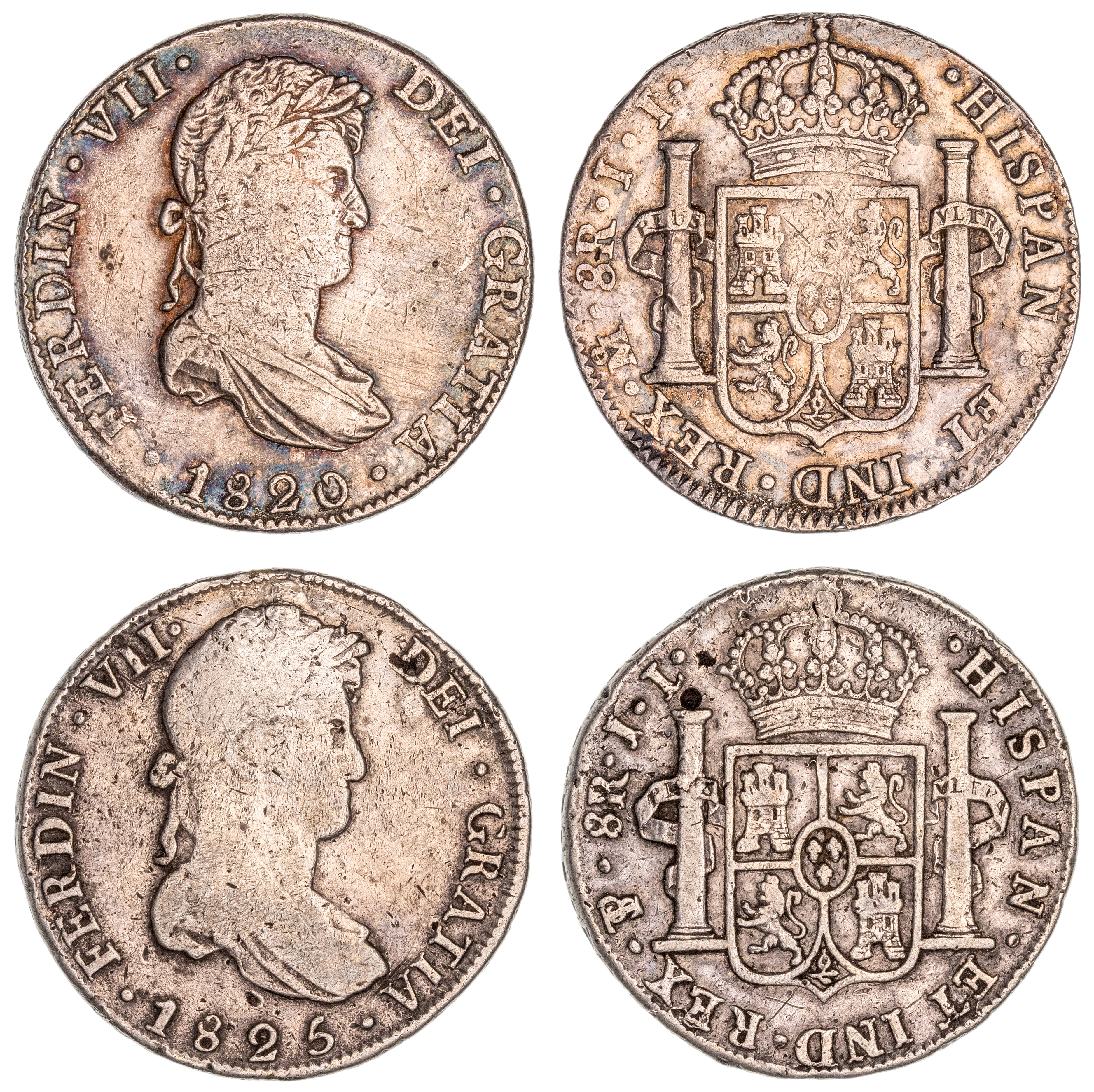 Mexico, Ferdinand VII, Eight Reales, 1820-JJ, VF