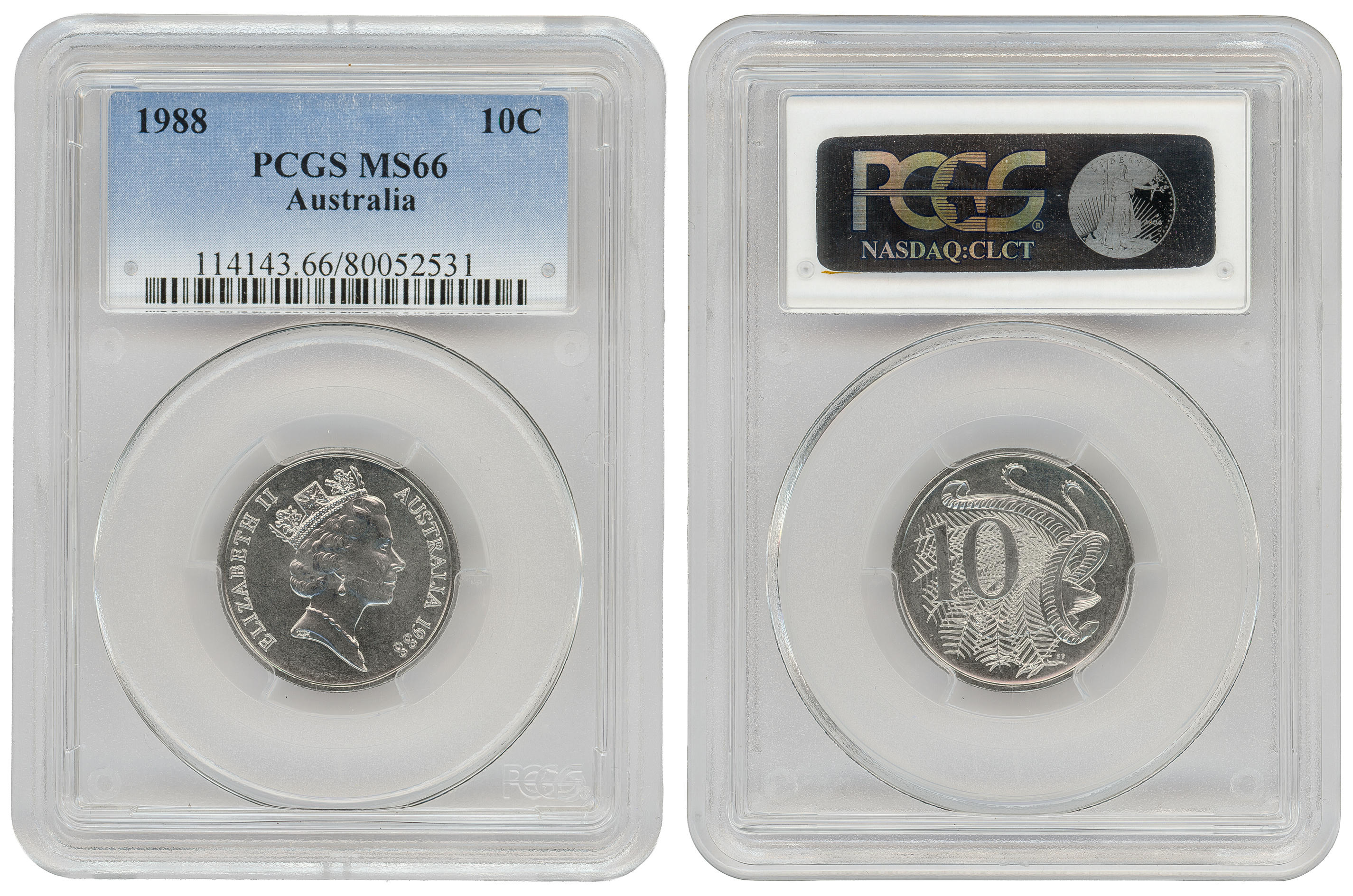 Ten Cent, 1988, PCGS MS66