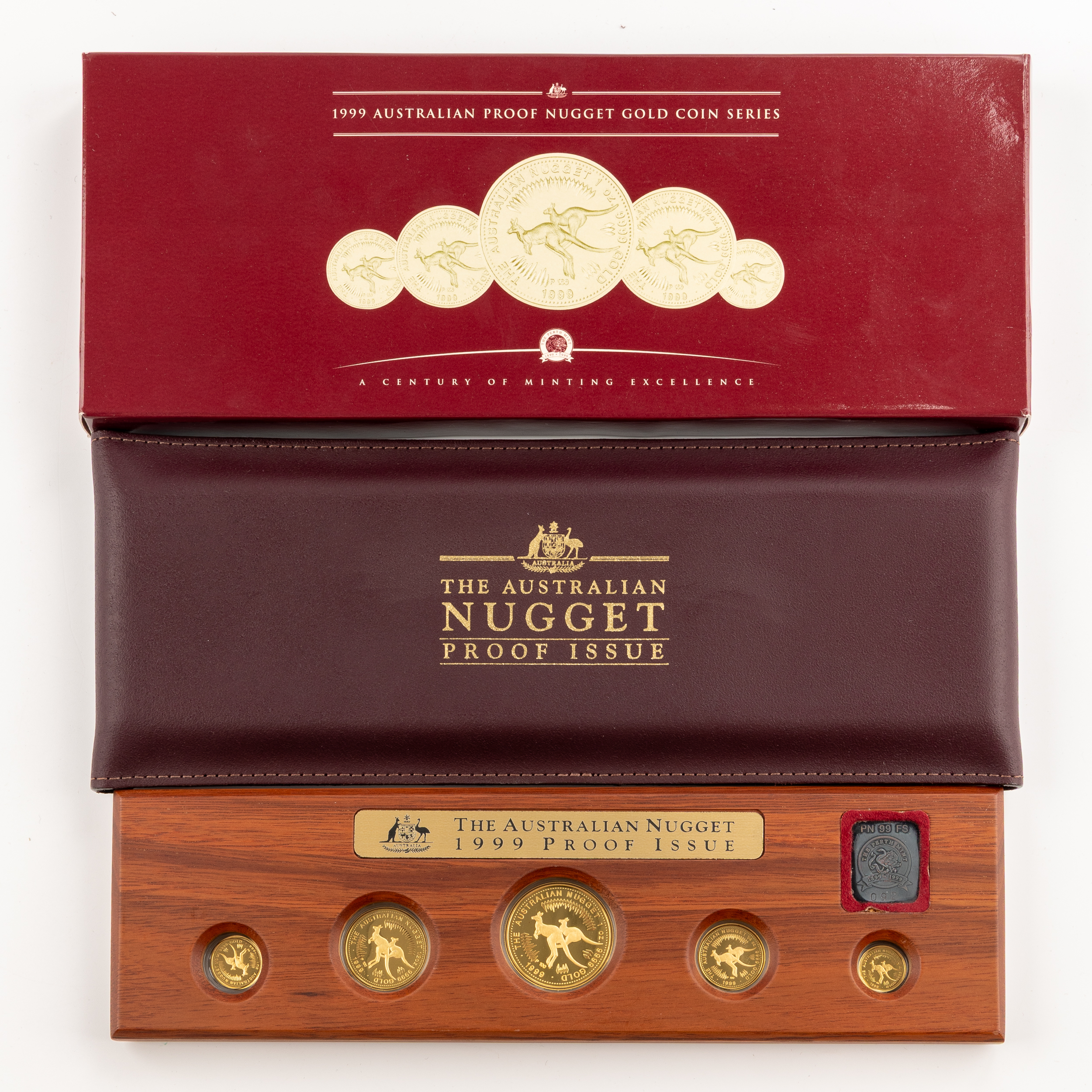 Elizabeth II, Nugget Series, Five Dollars - One Hundred Dollars, 1999, FDC