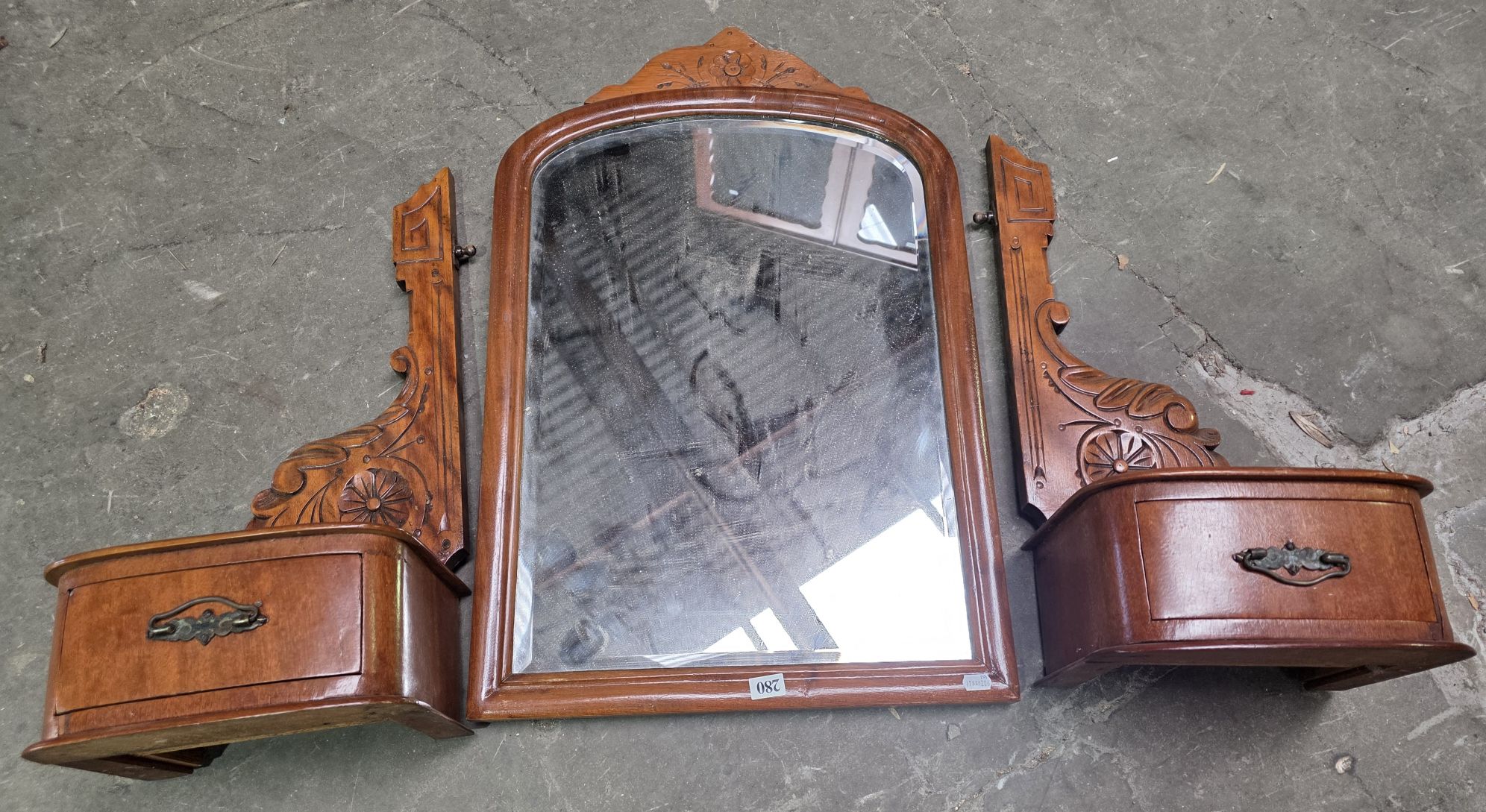 280 · ANTIQUE EDWARDIAN ERA DRESSING TABLE MIRROR