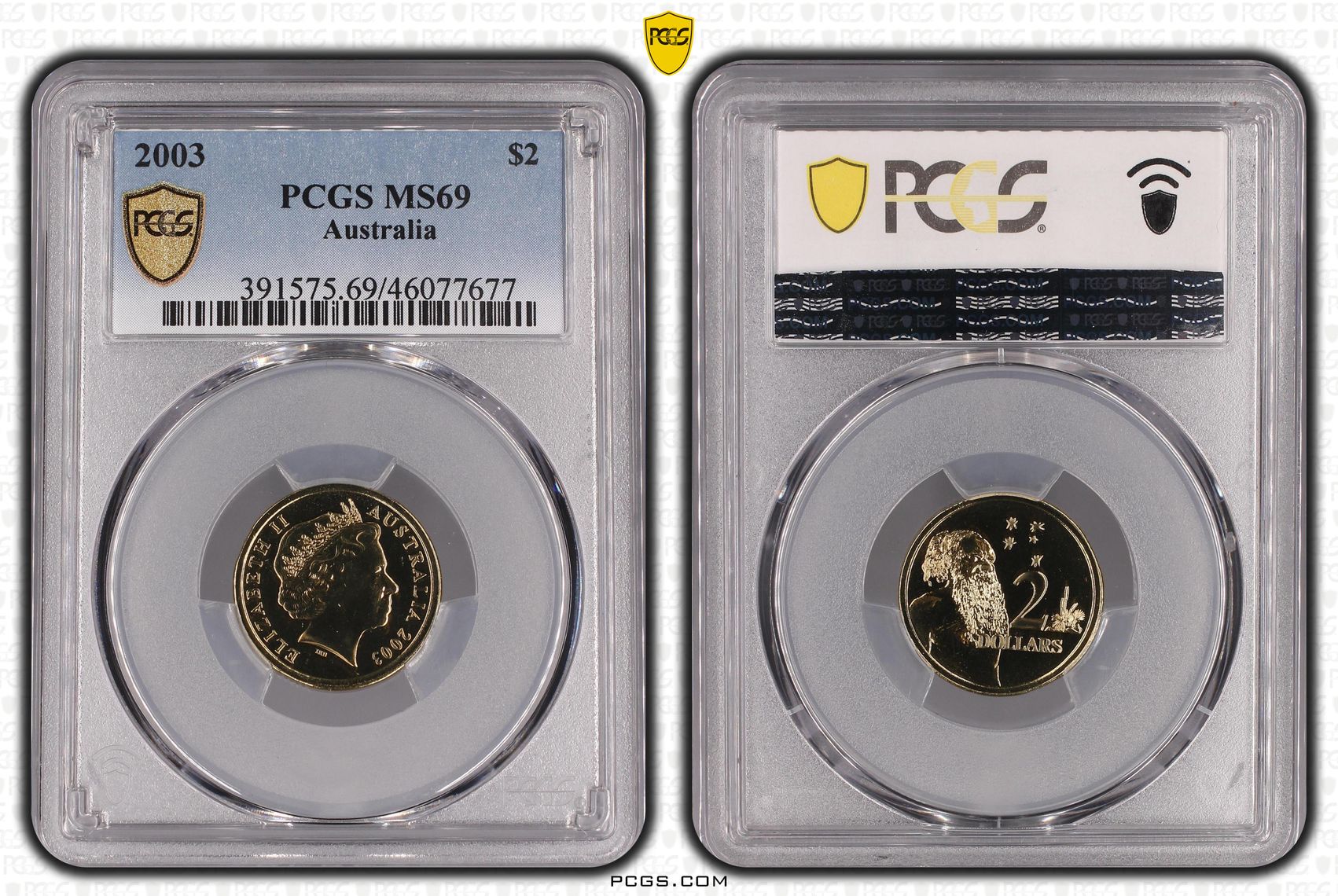 2003 Australia Two Dollar, $2 PCGS - MS69 -677