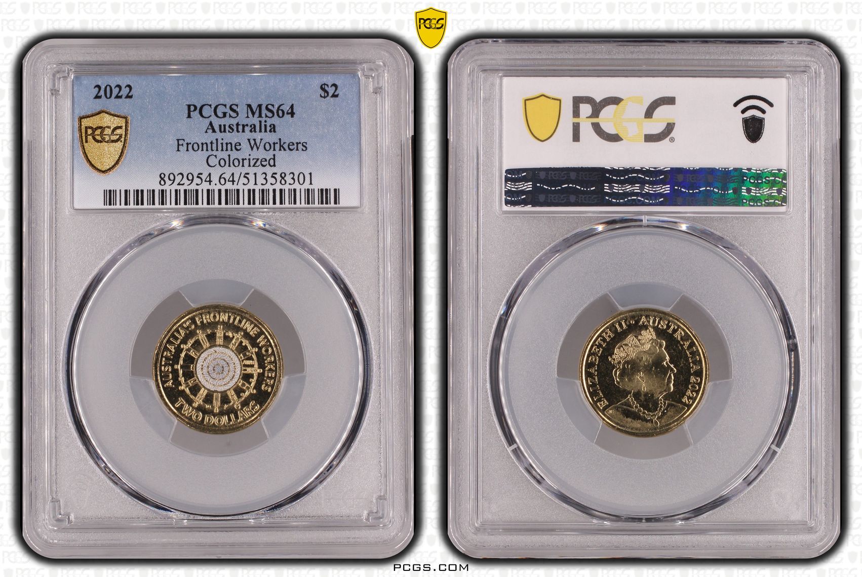 Frontline Workers Colorized, Two Dollar, 2022, PCGS MS64