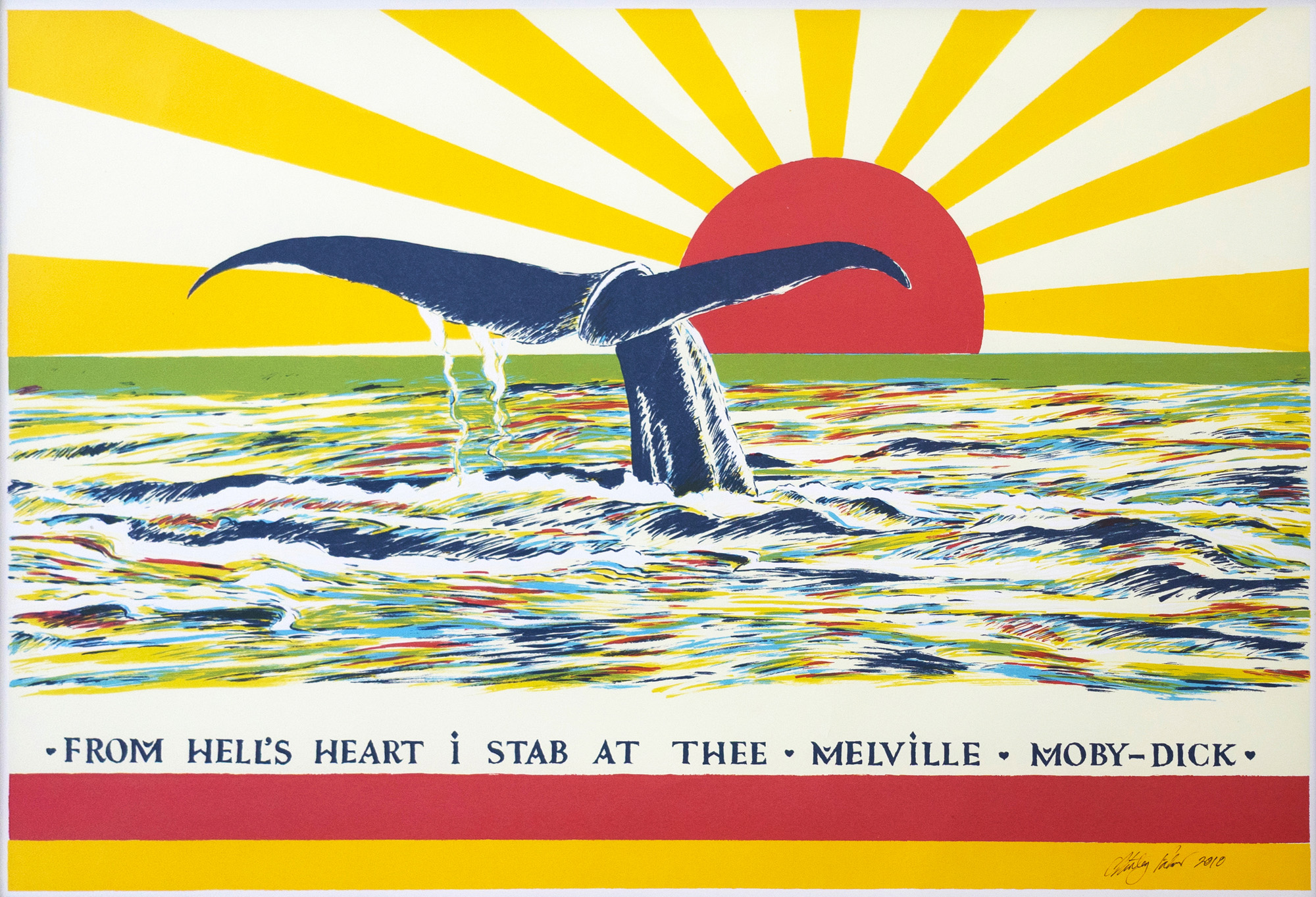Stanley Palmer 'From Hells Heart I Stab At Thee, Melville, Moby-Dick' — sold at auction in New Zealand for $400