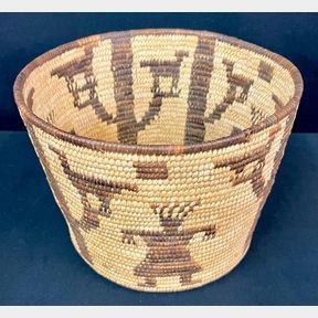 Figural Tohono O'odham Cylinder Basket