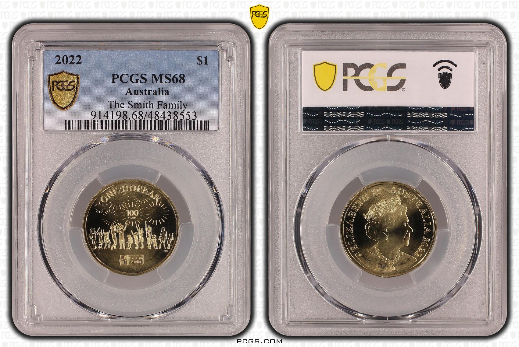 The Smith Family, One Dollar, 2022, PCGS MS68