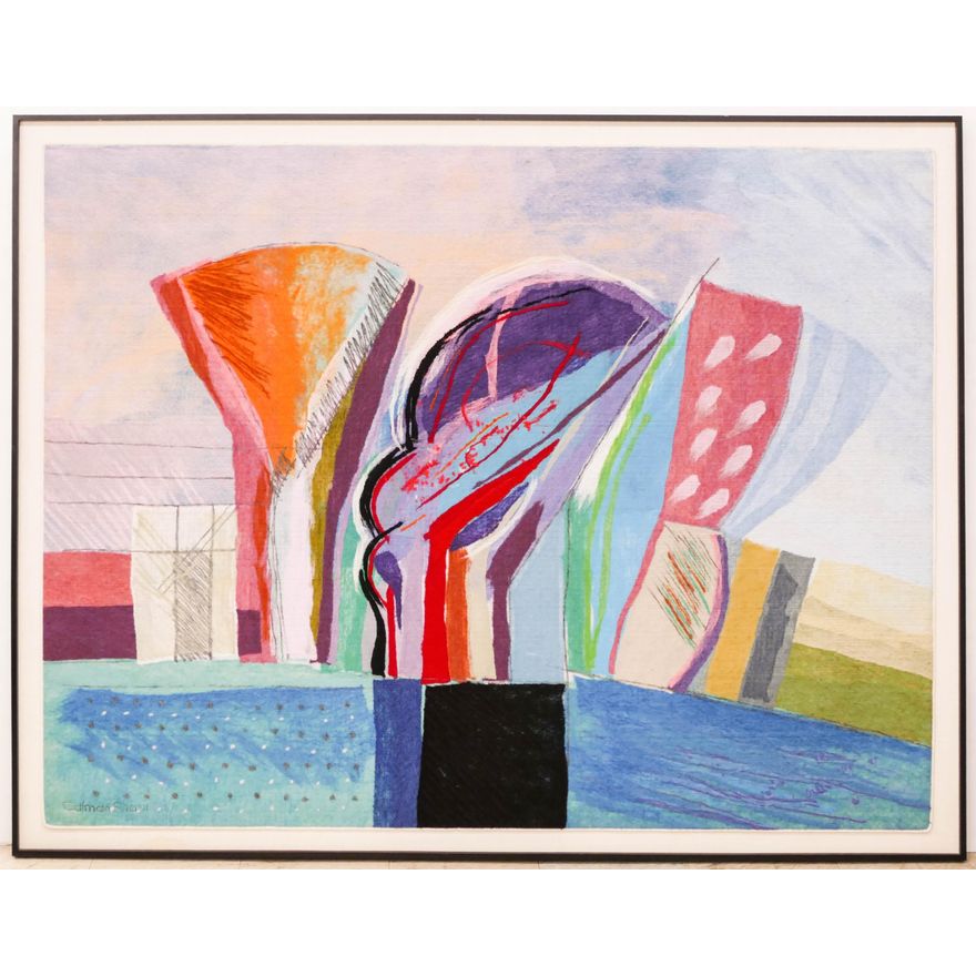 LARGE Calman Shemi Untitled Tapestry Pressed Wool- 60x77''