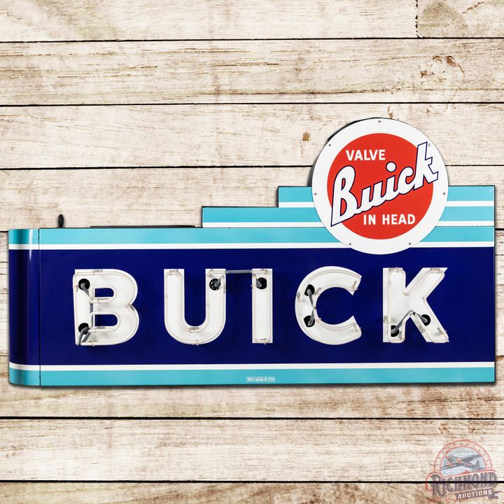 6' Buick Valve In Head DSP Horizontal Neon Sign - 9.5 & 9.25