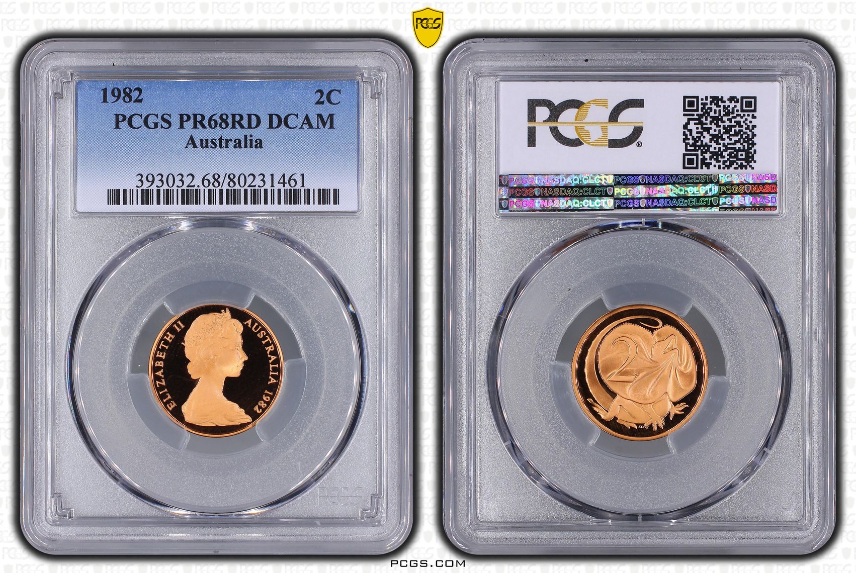 Elizabeth II, Two Cent, 1982, PCGS PR68DCAM