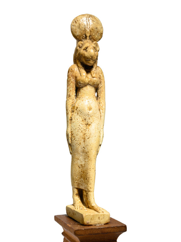 An Egyptian Faience Sekhmet
Height 4 1/2 inches (11.4 cm).