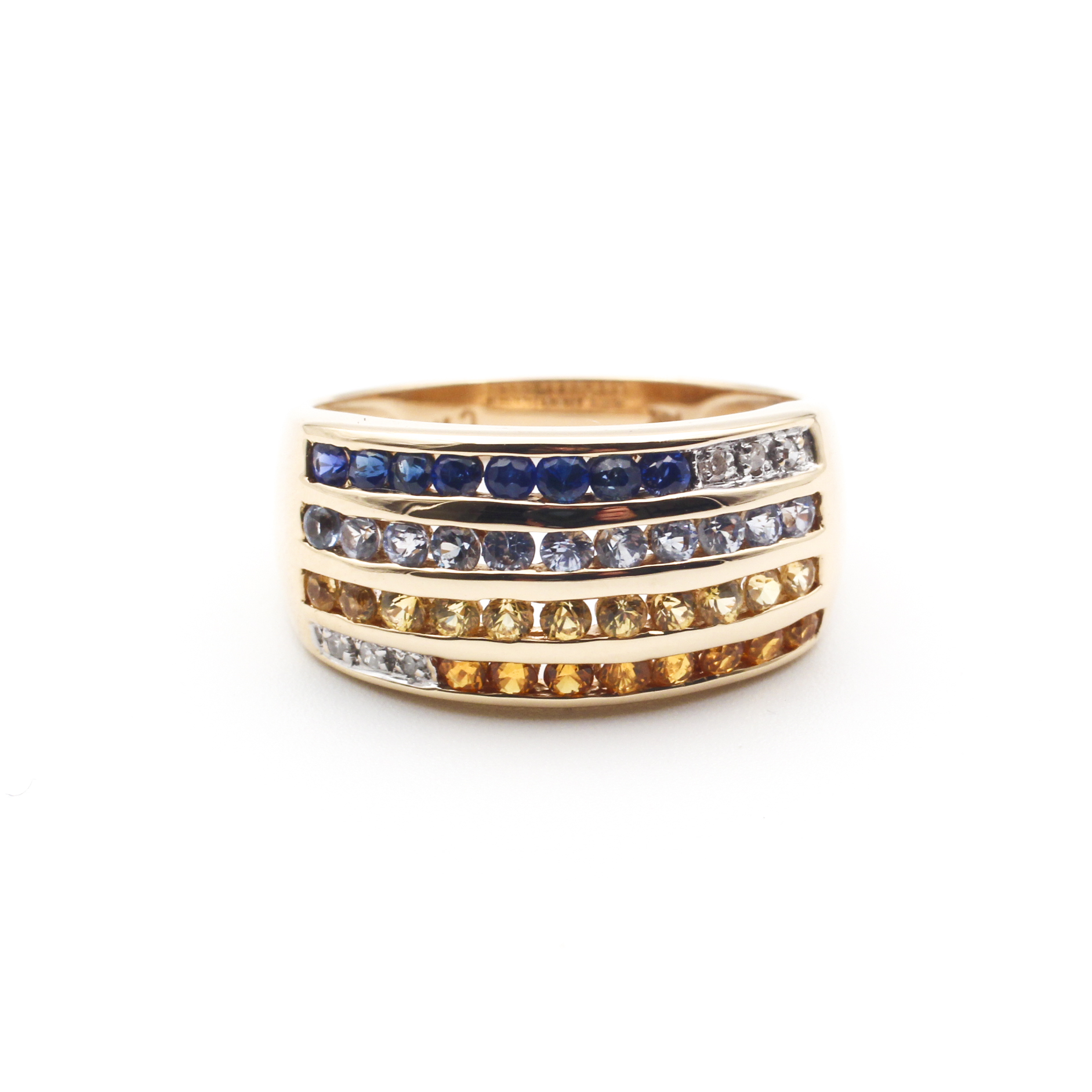 460. · Sapphire & Diamond Ring 3.88g