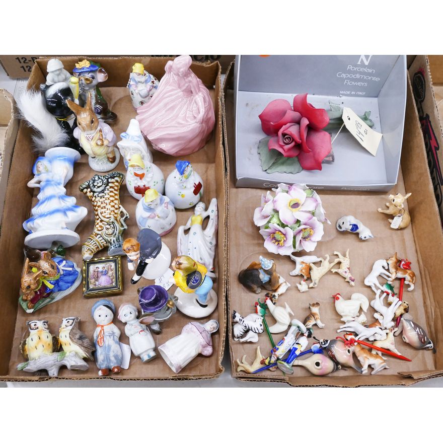 2 Boxes Figurines Etc