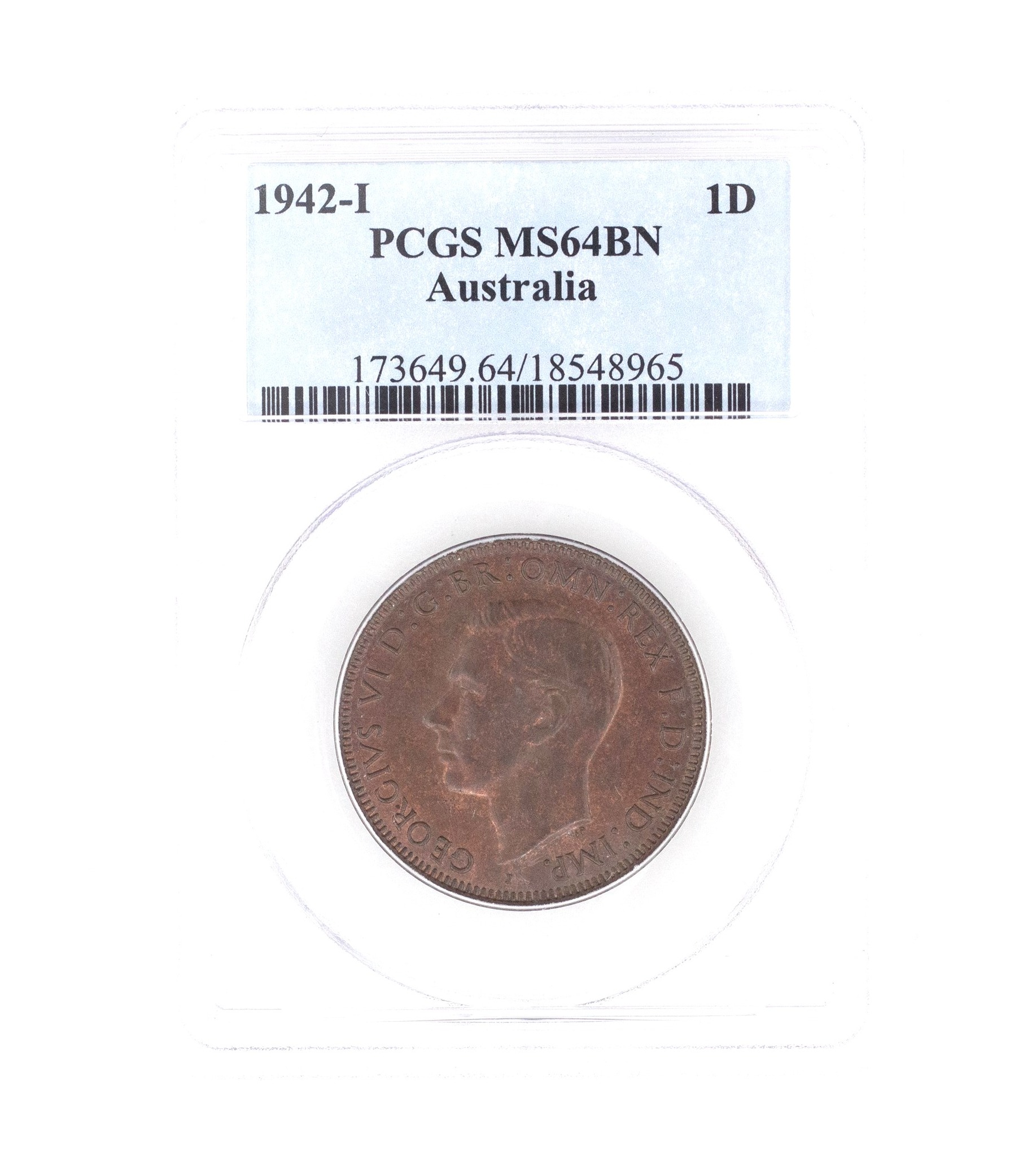 George VI, Penny, MS64BN , 1942-I