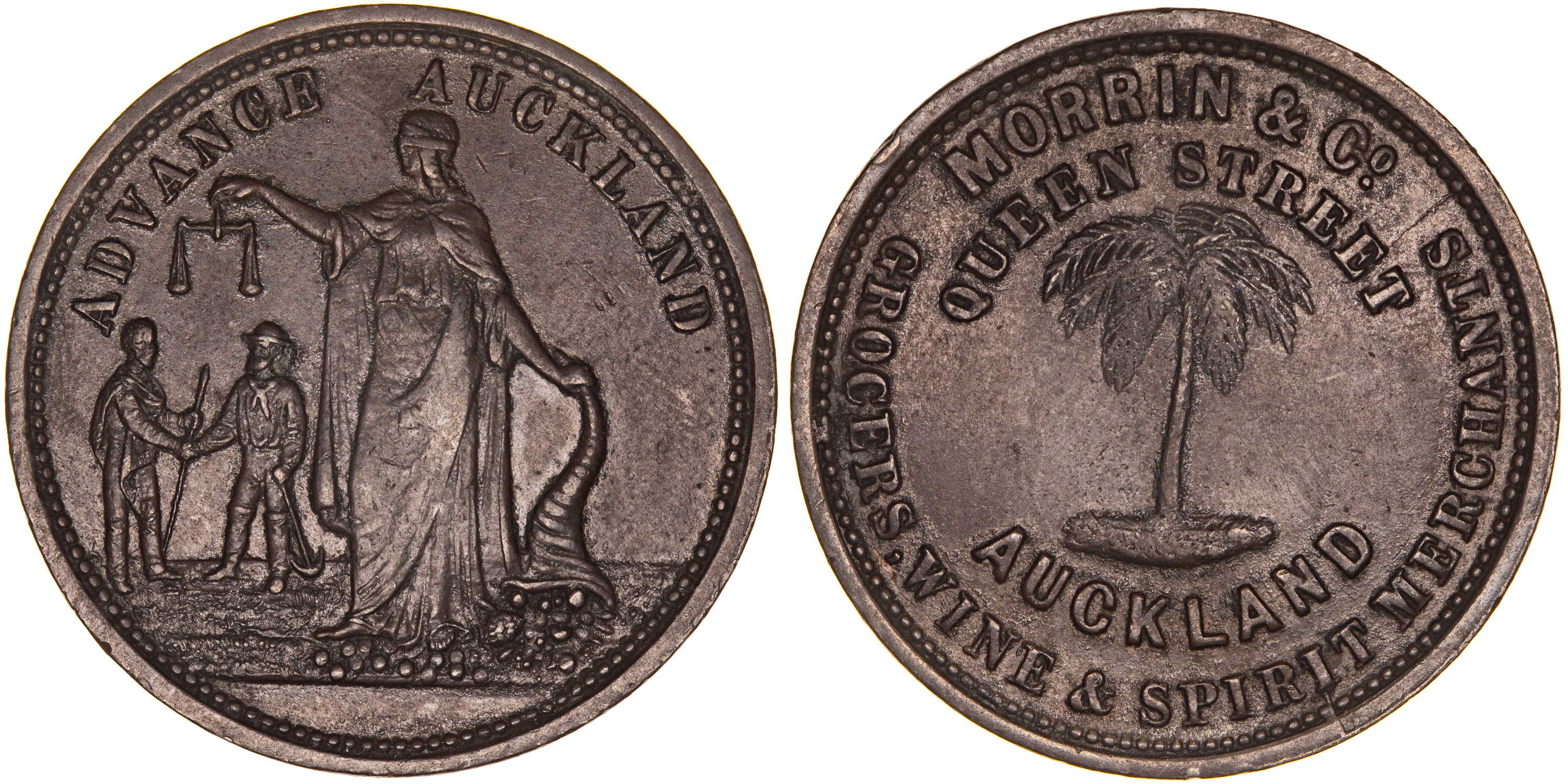 A.203a - Morrin & Co, Auckland, Penny, gVF