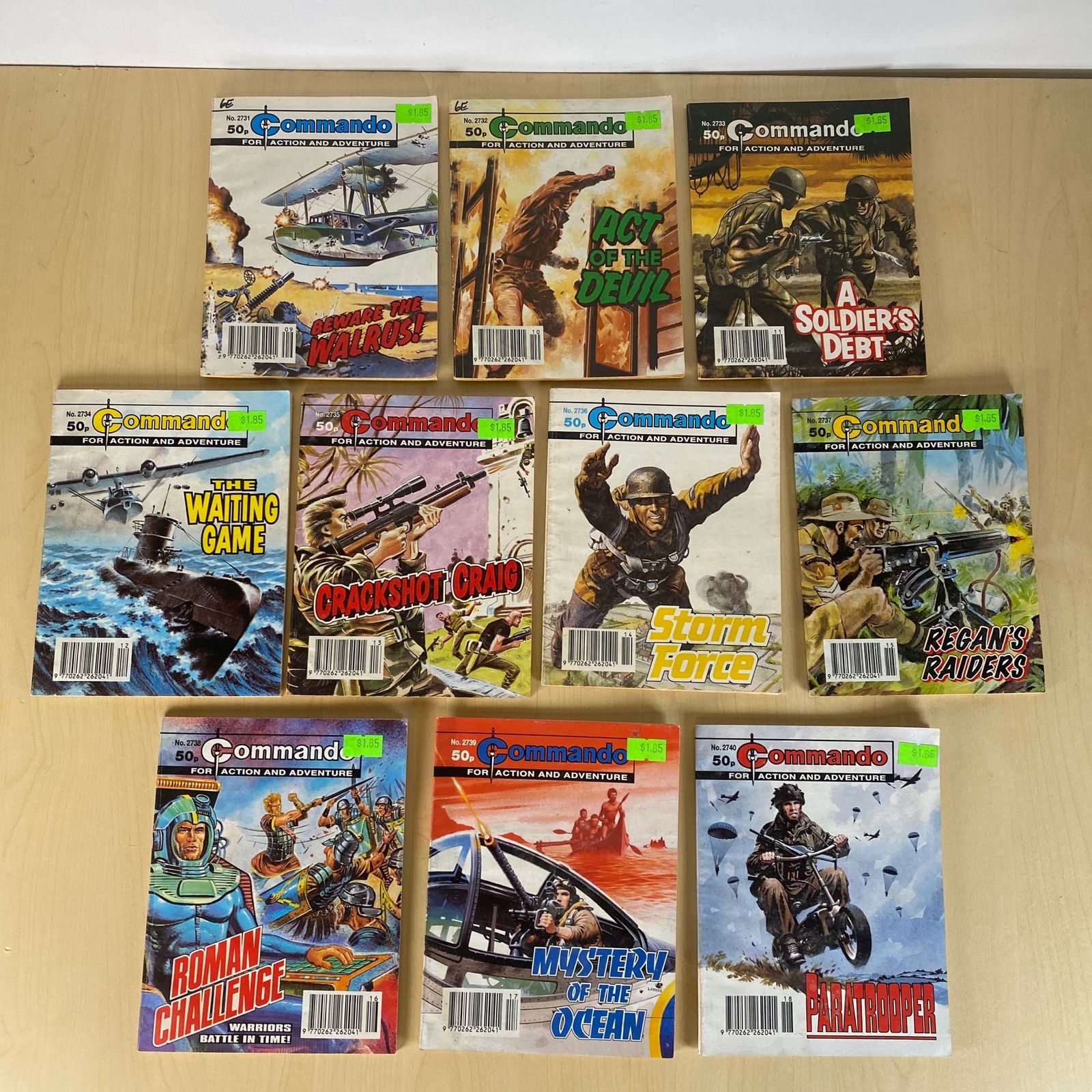 Commando War Comics Issues - 2731, 2732, 2733, 2734, 2735, 2736, 2737, 2738