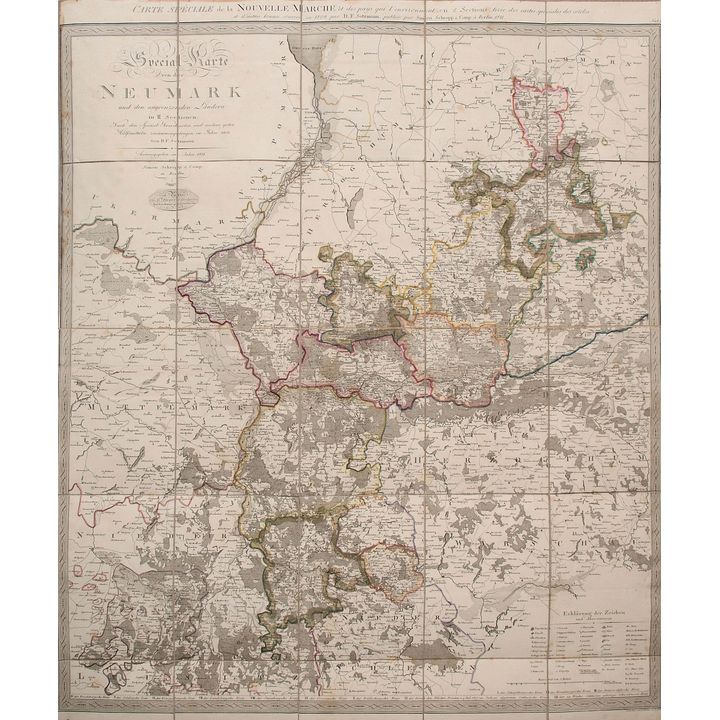 Johann Carl Richter | Special-Karte von der Neumark und den angrenzenden Ländern in II Sectionen…