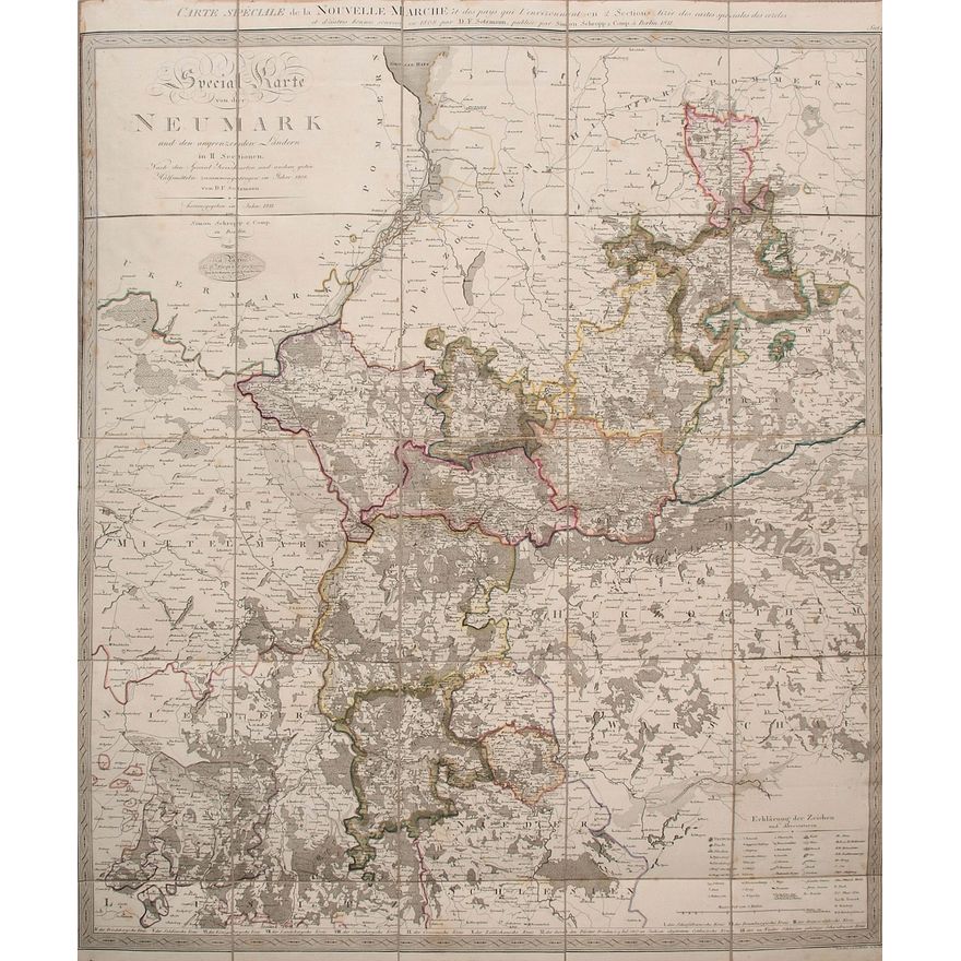Johann Carl Richter | Special-Karte von der Neumark und den angrenzenden Ländern in II Sectionen…