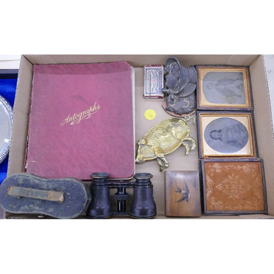 Box Old Opera Glasses Etc