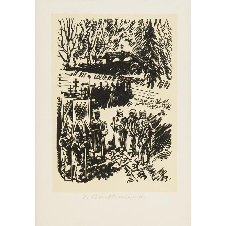 Edmund Ludwik Bartłomiejczyk | Pogrzeb na huculszczyźnie, ok. 1925 r.