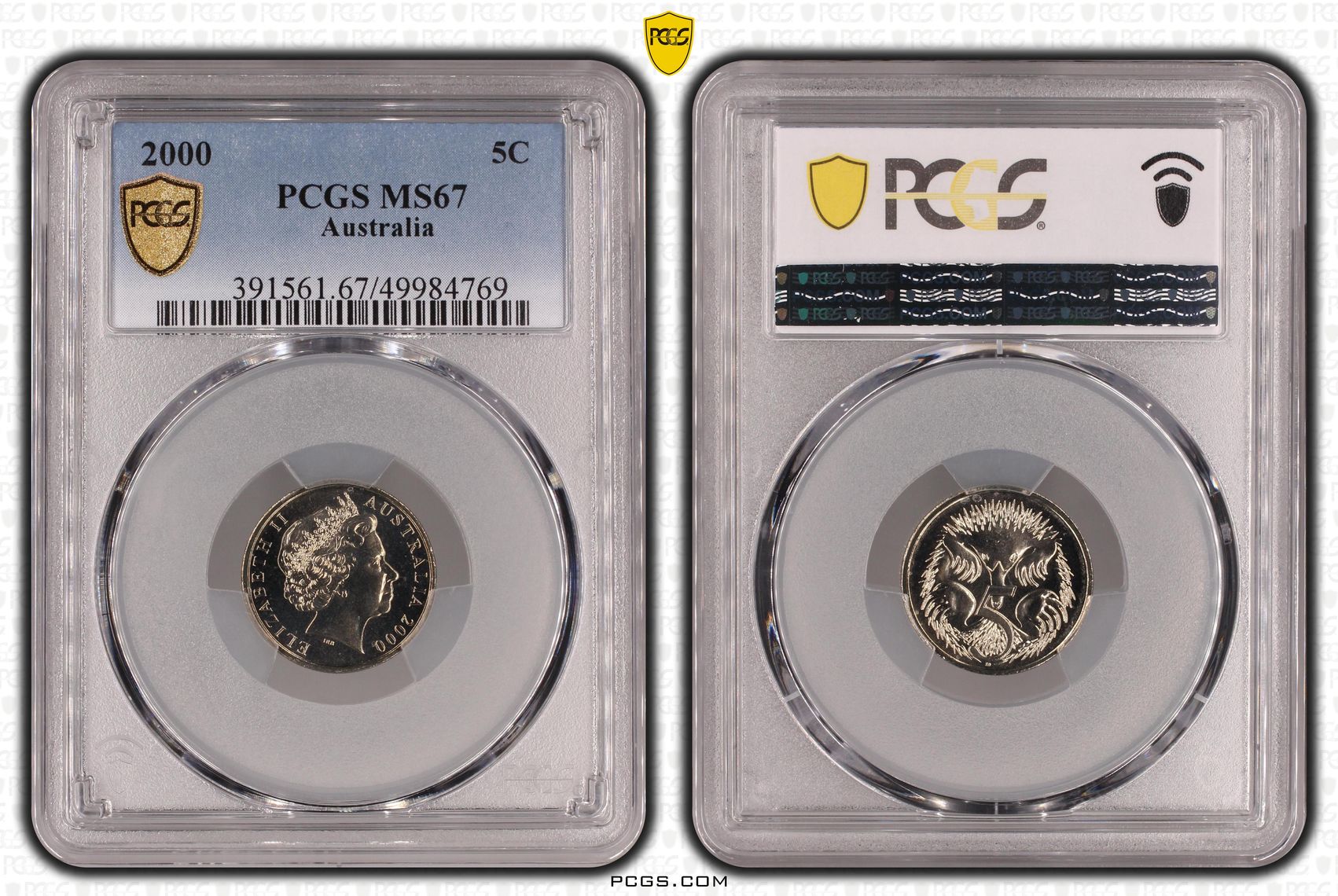 Five Cent, 2000, PCGS MS67