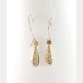 9CT GOLD PLATED STERLING SILVER DROP EARRINGS - 51929/10147
