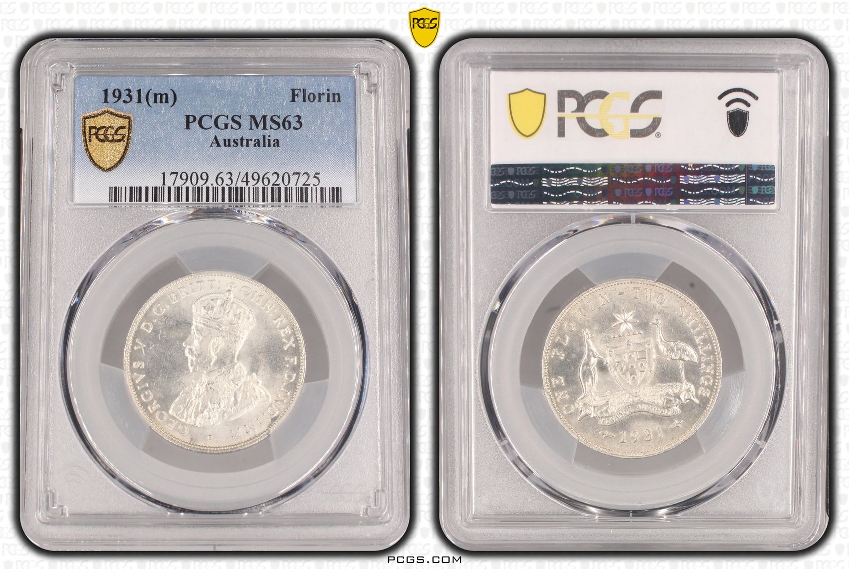 George V, Florin, 1931(m), PCGS MS63