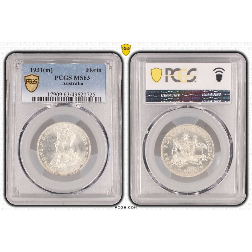George V, Florin, 1931(m), PCGS MS63
