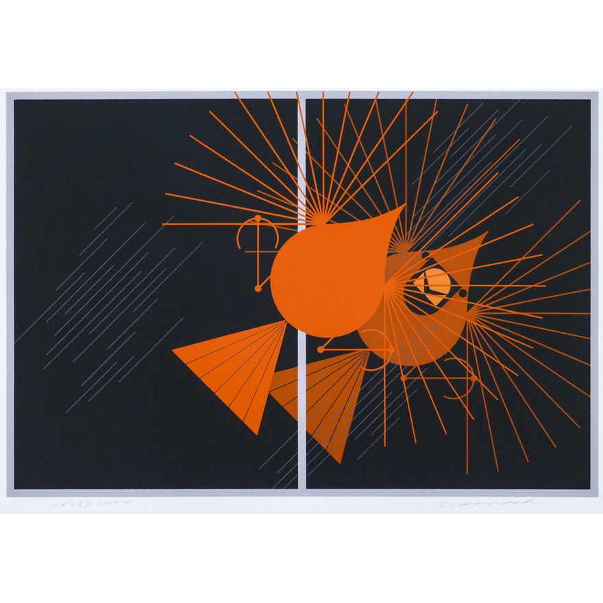 Charley Harper ''Seeing Red'' 1977 Serigraph