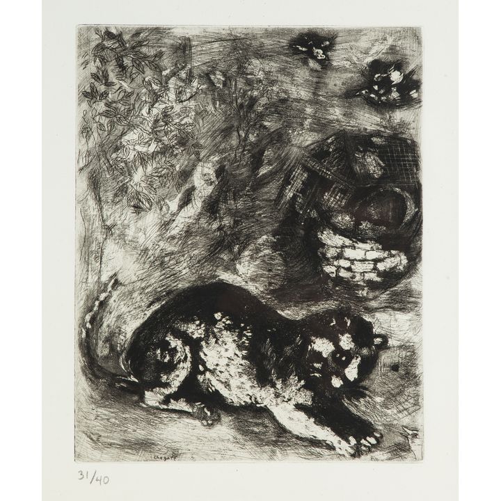Marc Chagall | Les deux Perroquets, le Roi & son Fils (la Fintaine Fables)