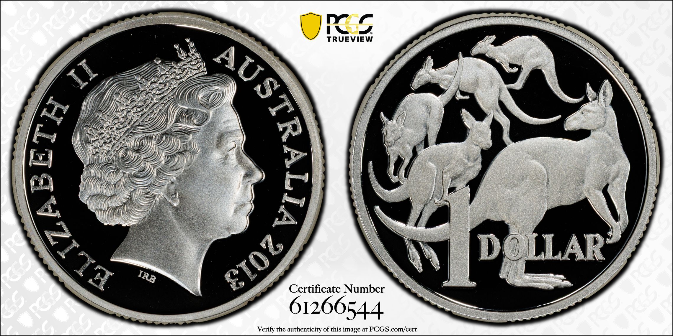 Mob of Roos Silver POP 3/0, One Dollar, 2013, PCGS PR70DCAM