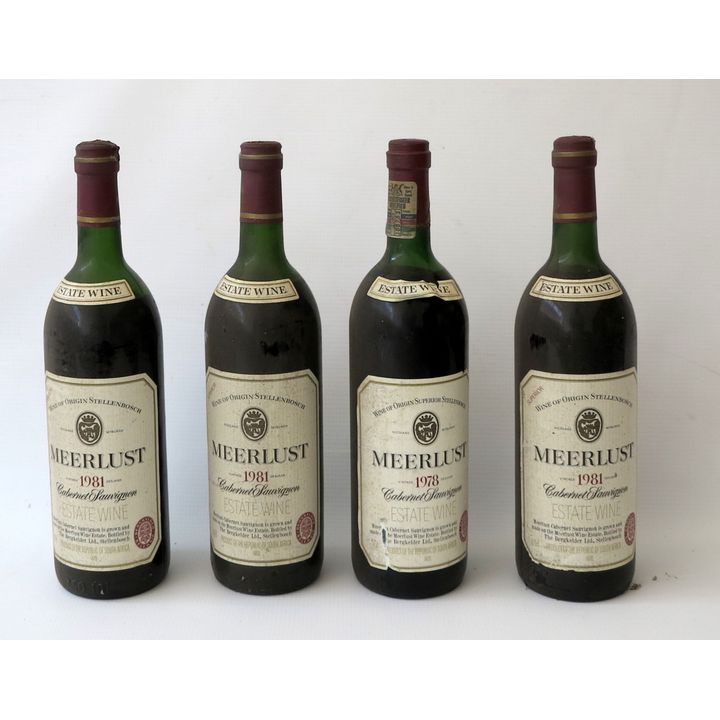 MEERLUST CABERNET SAUVIGNON 1978, 4 bottles