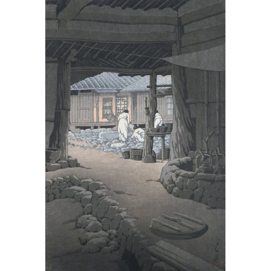 Kawase Hasui ''The Chunum Temple'' 1940 Woodblock