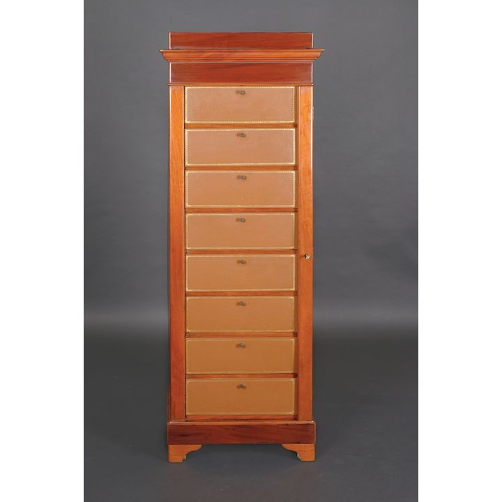 Elégant cartonnier Louis Philippe en bois d'acajou. France, XIXème